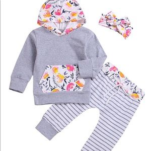 Floral 3 pc sweat suit